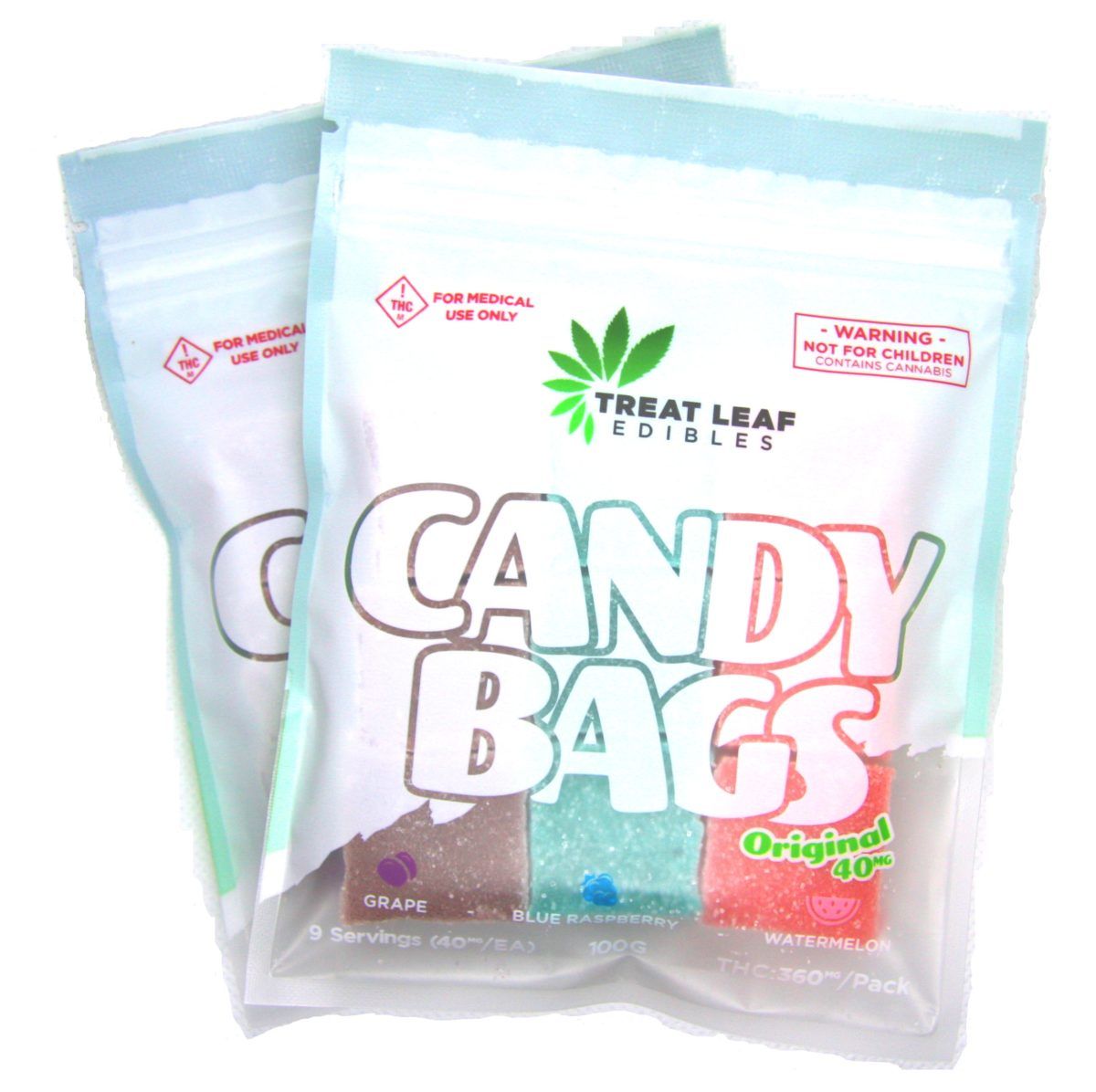 Treat Leaf Edibles Original 40mg THC Candy Bags (9-Pack Gummy)