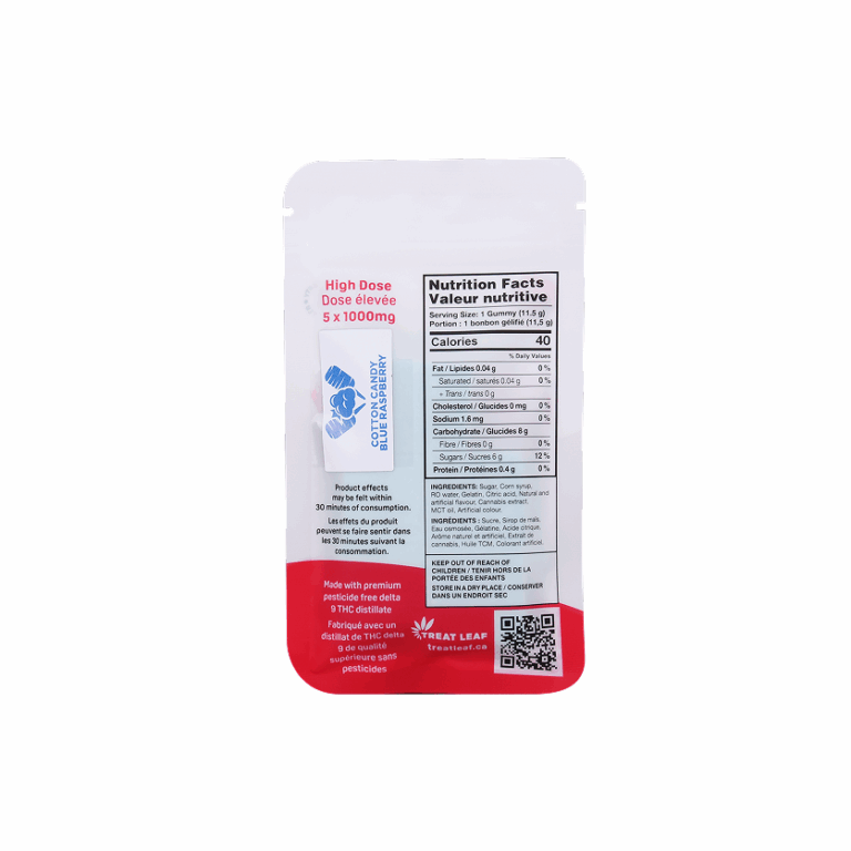 Treat Leaf HIGH DOSE 1000mg THC 5000mg Total THC per bag - Image 2